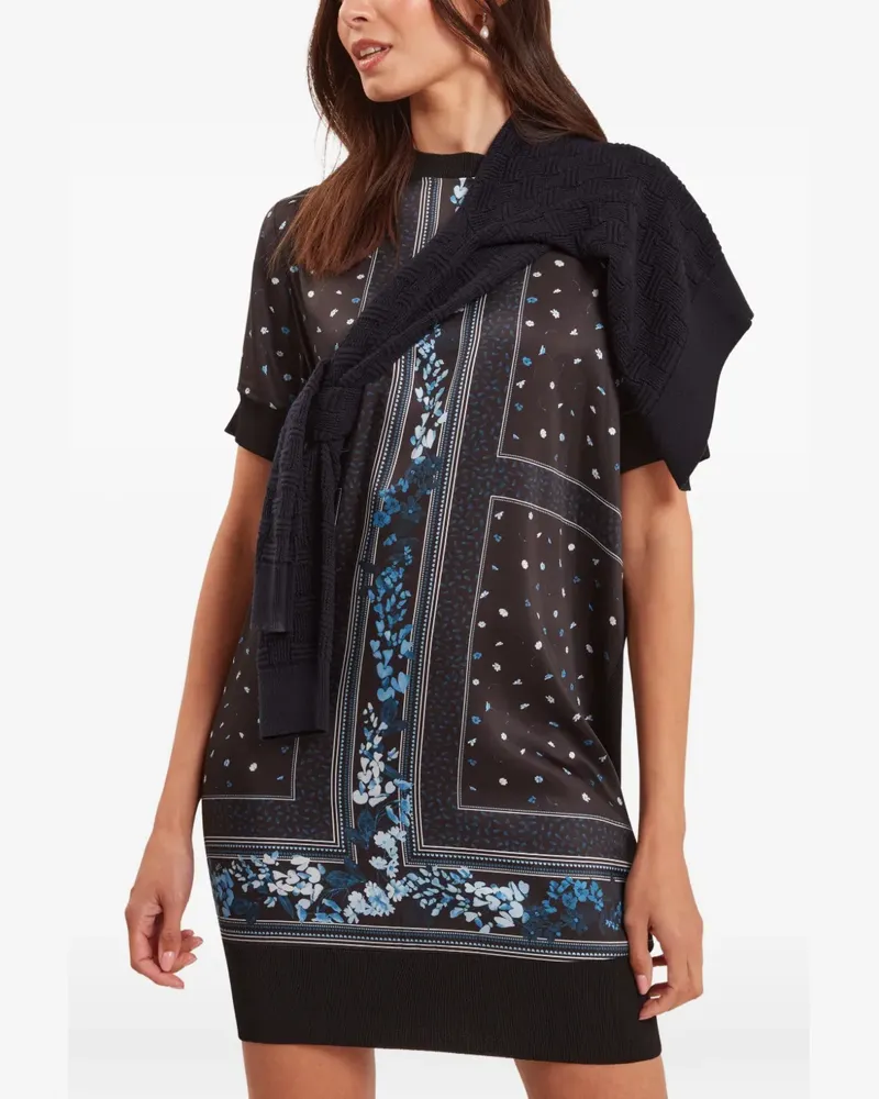 Ted Baker Azzala floral-print boxy dress - Schwarz Schwarz