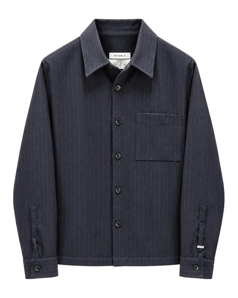 Be Able Leroy pinstripe shirt jacket - Blau Blau