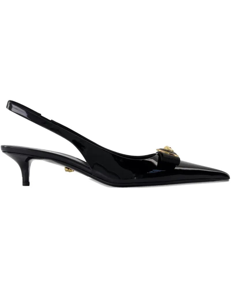Versace Gianni Slingback-Pumps 45mm - Schwarz Schwarz