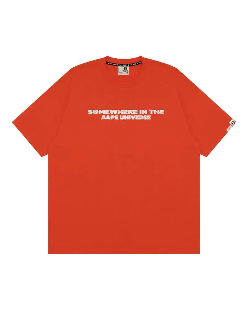 BAPE AAPEUNVS T-Shirt mit grafischem Print - Orange Orange