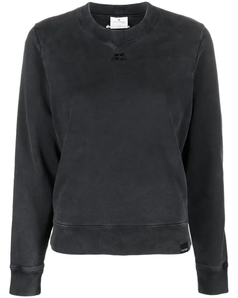 Courrèges Sweatshirt mit Rundhalsausschnitt - Grau Grau