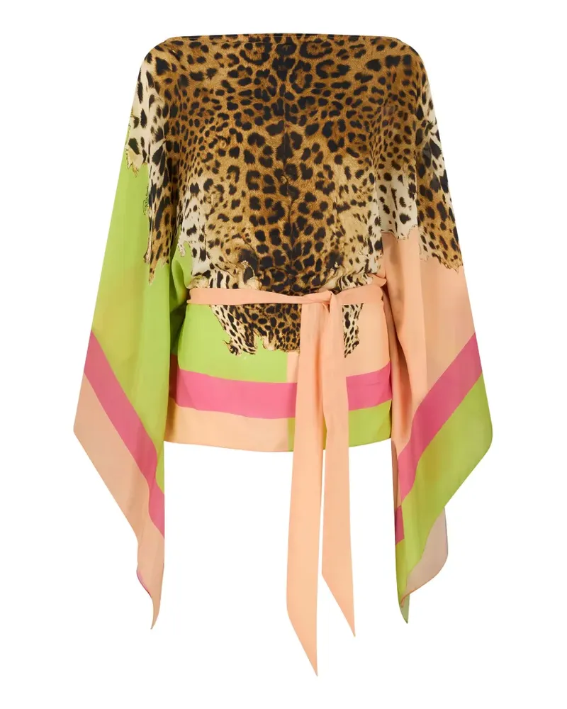 Roberto Cavalli animal-print tie-waist kaftan - Braun Braun