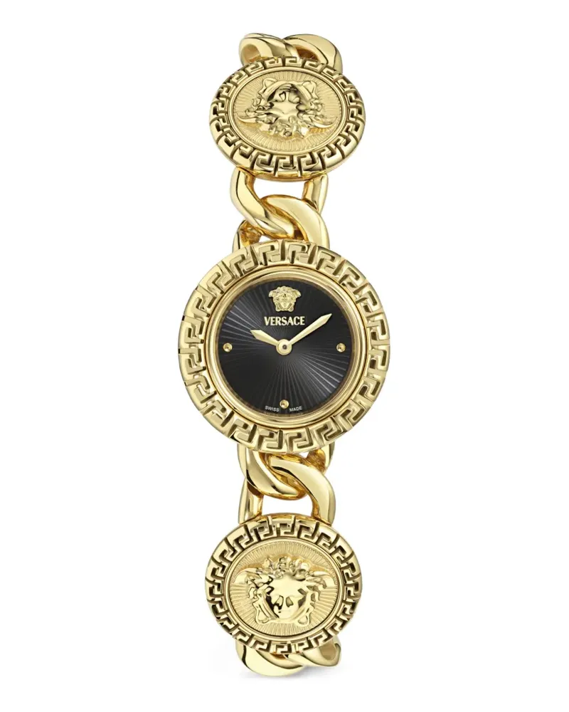 Versace La Greca Stud Icon Armbanduhr 28mm - Schwarz Schwarz
