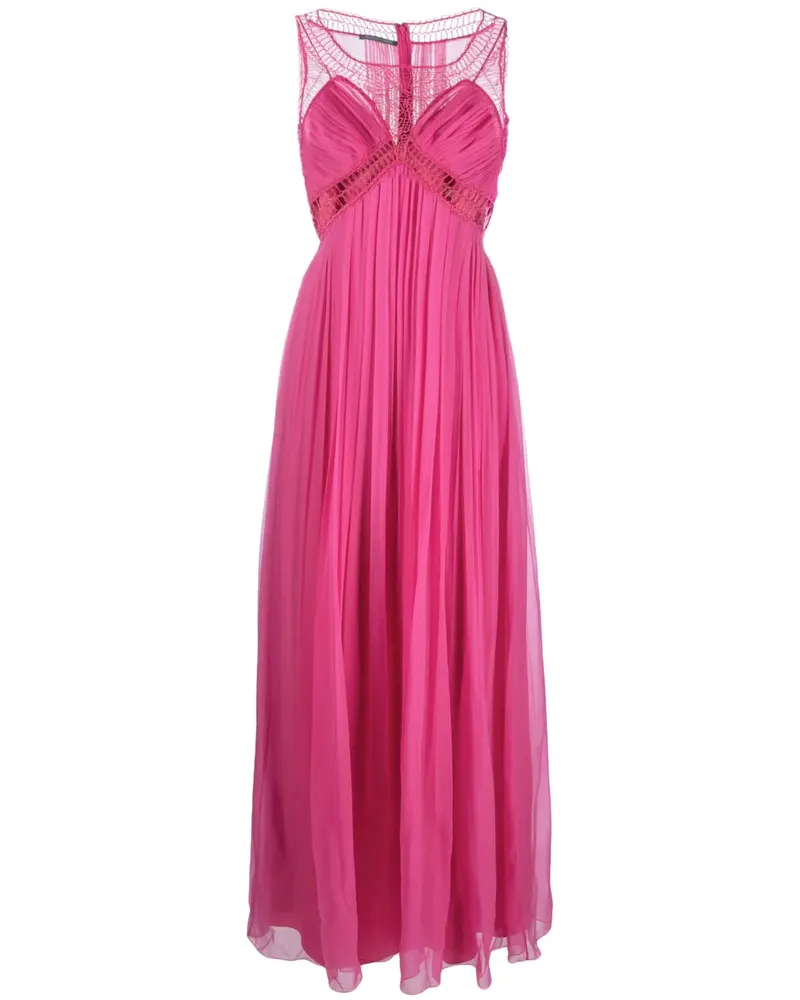 Alberta Ferretti Besticktes Maxikleid aus Seide - Rosa Rosa