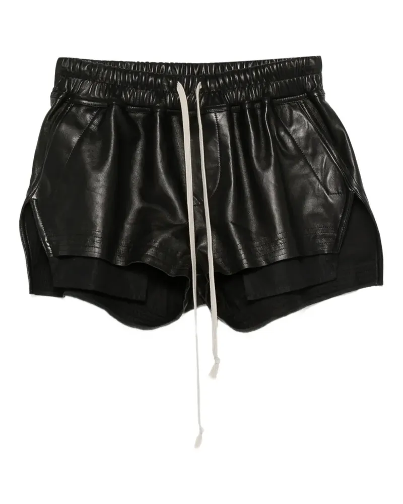 Rick Owens Shorts aus Leder mit Kordelzug - Schwarz Schwarz