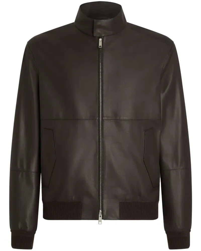 Ermenegildo Zegna Bomberjacke aus Leder - Braun Braun