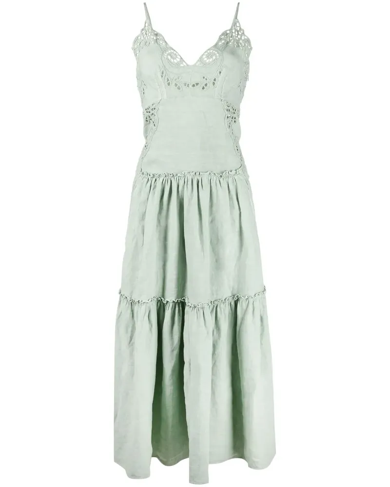 Alberta Ferretti Besticktes Midikleid - Grün Grün