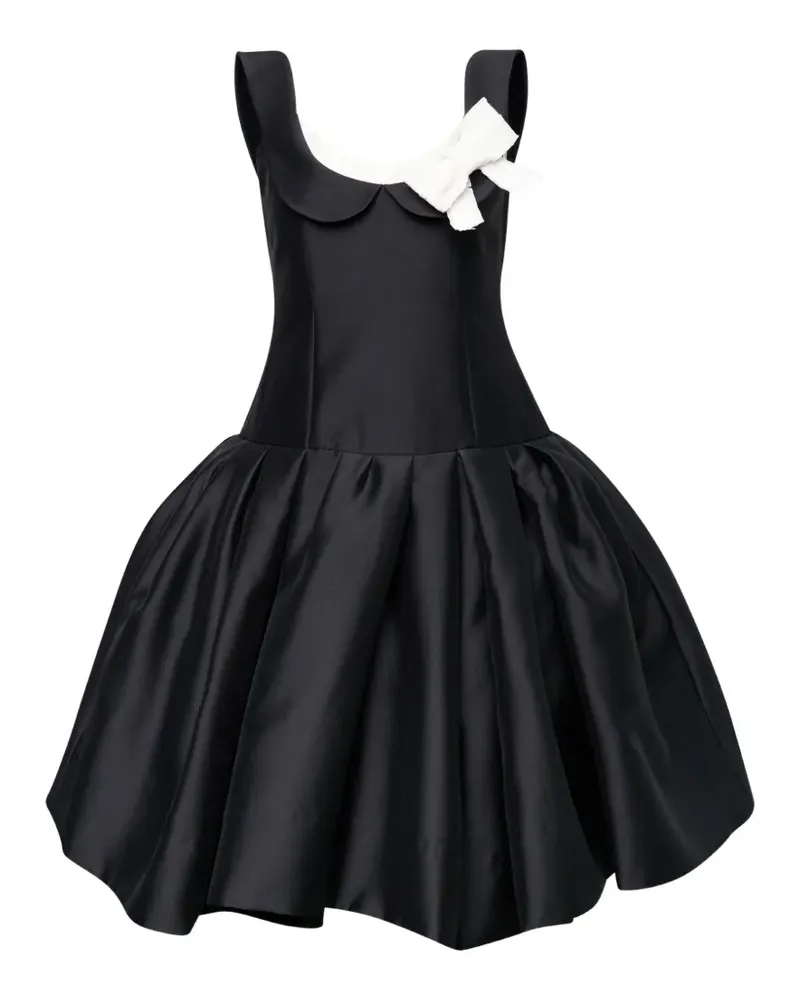 SHUSHU/TONG bow-detail pleated dress - Schwarz Schwarz