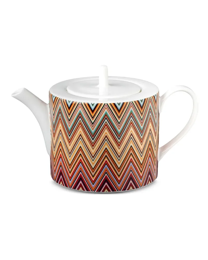 Missoni Home Teekanne mit Zickzackmuster - Weiß Weiß