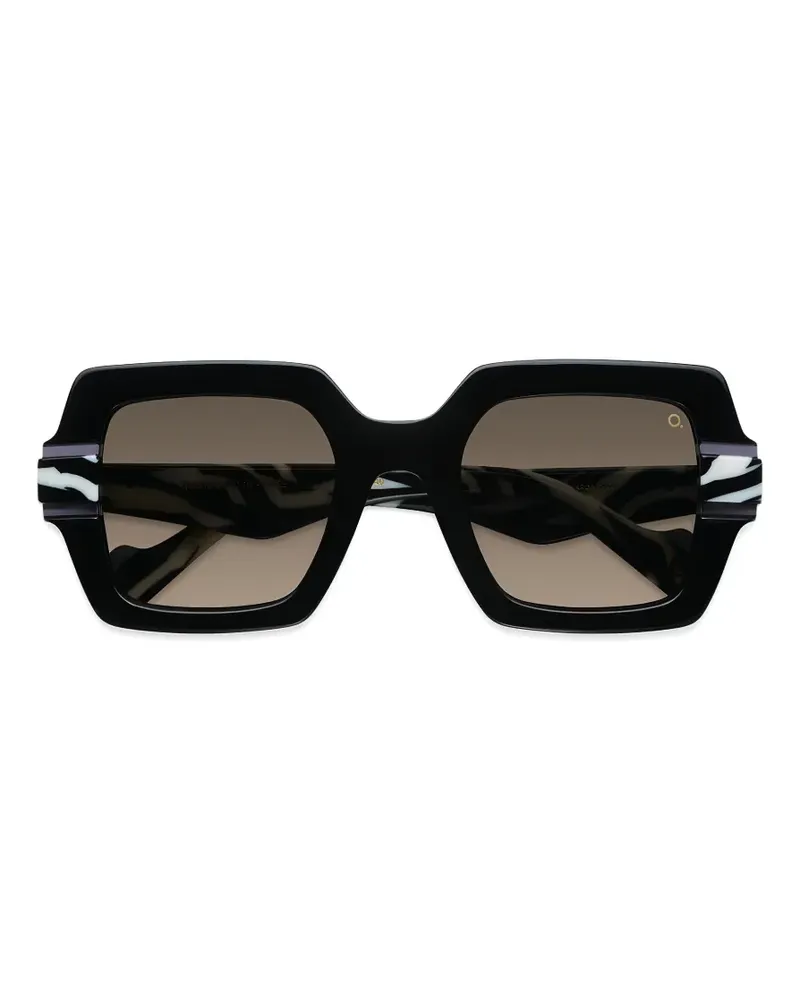 Etnia Barcelona Mambo Sonnenbrille mit Zebramuster - Schwarz Schwarz