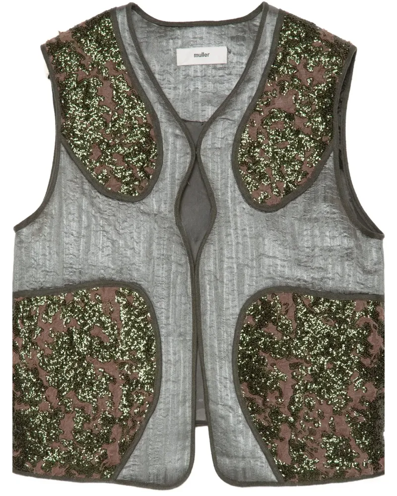 Muller of Yoshiokubo Radiant Weste mit Pailletten - Grün Grün
