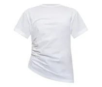 Gerafftes T-Shirt - Weiß