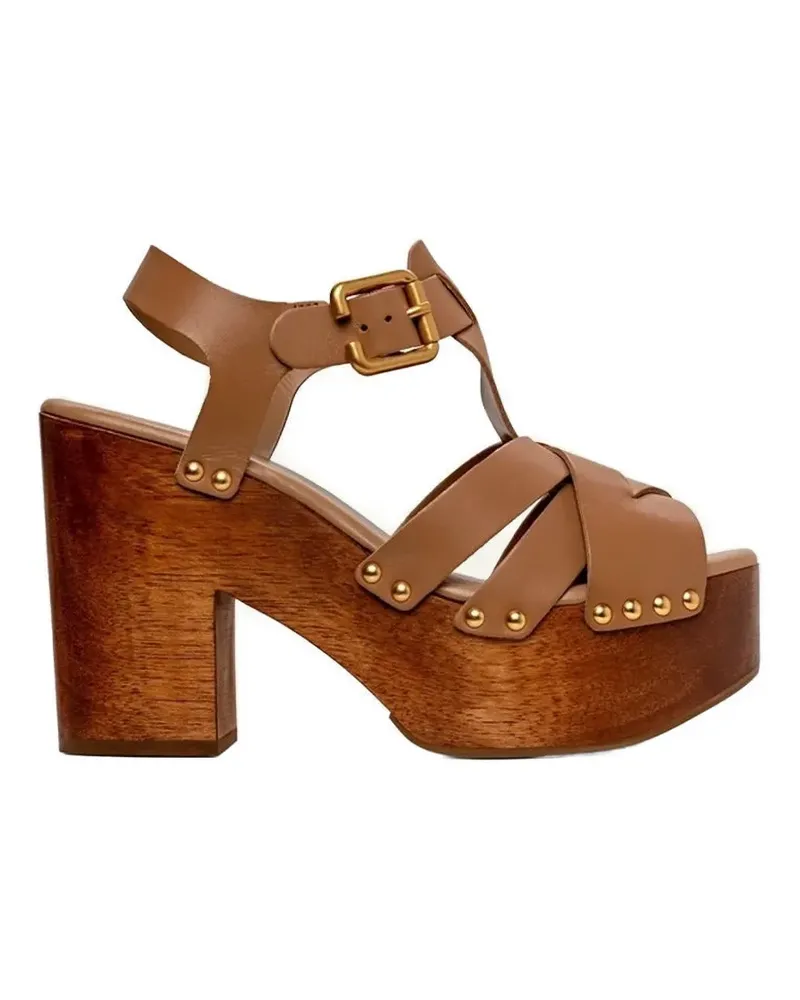 CARRANO Verzierte Plateau-Sandalen - Braun Braun