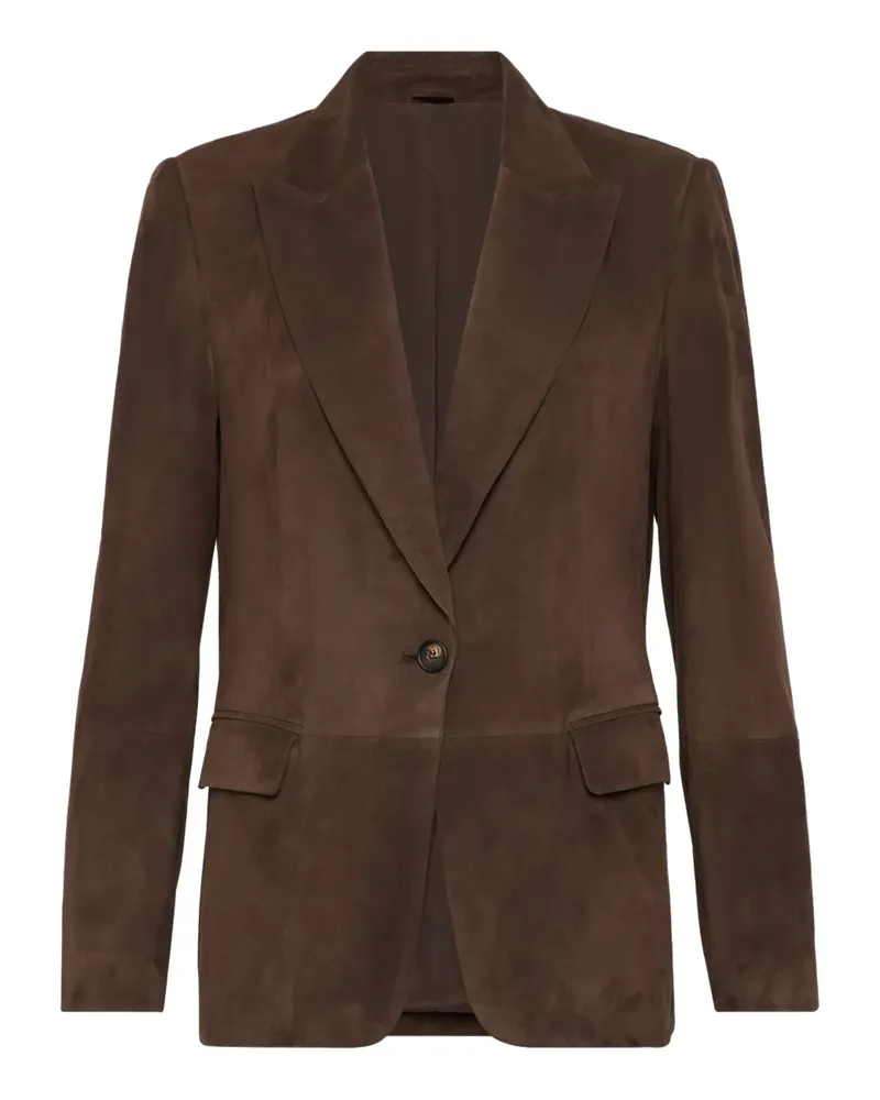 Brunello Cucinelli Sakko aus Wildleder - Braun Braun