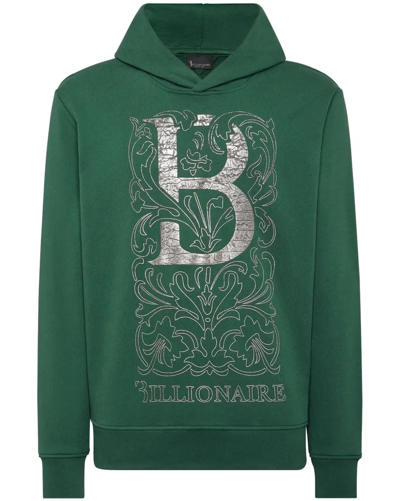 Billionaire Hoodie mit Logo-Print - Grün Grün
