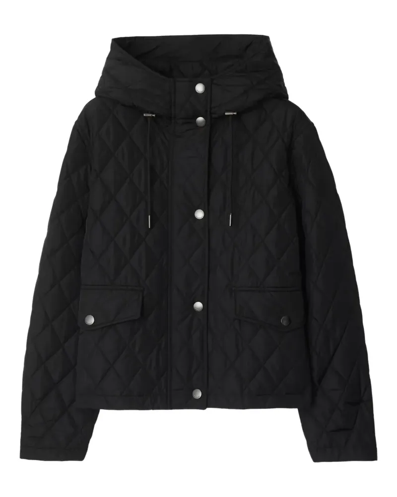 Burberry Gesteppte Kapuzenjacke - Schwarz Schwarz
