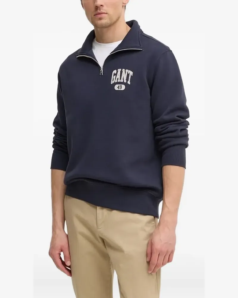 Gant Sweatshirt mit Reißverschluss - Blau Blau