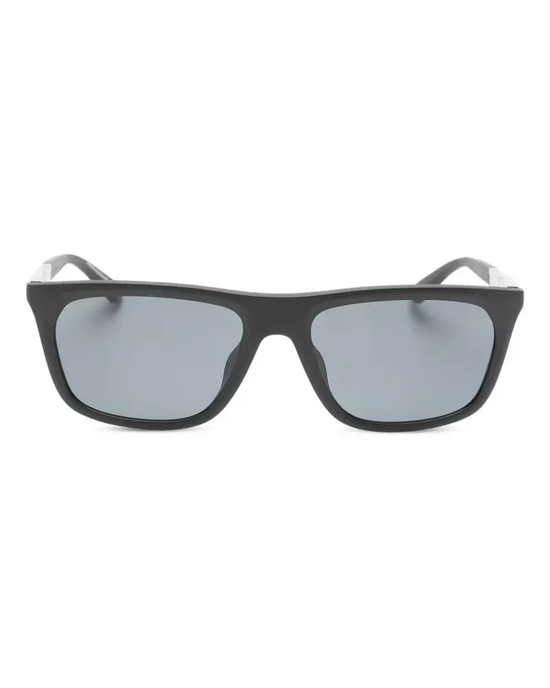 Emporio Armani Sonnenbrille mit eckigem Gestell - Schwarz Schwarz