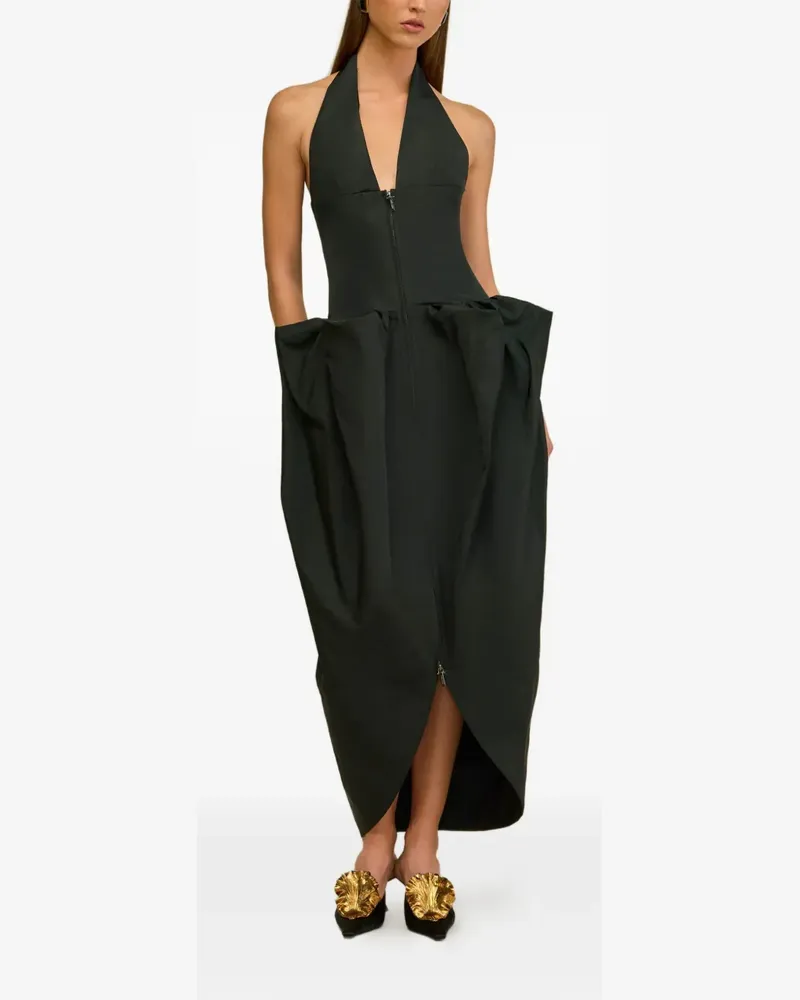 Cult Gaia Samya taffeta midi dress - Schwarz Schwarz