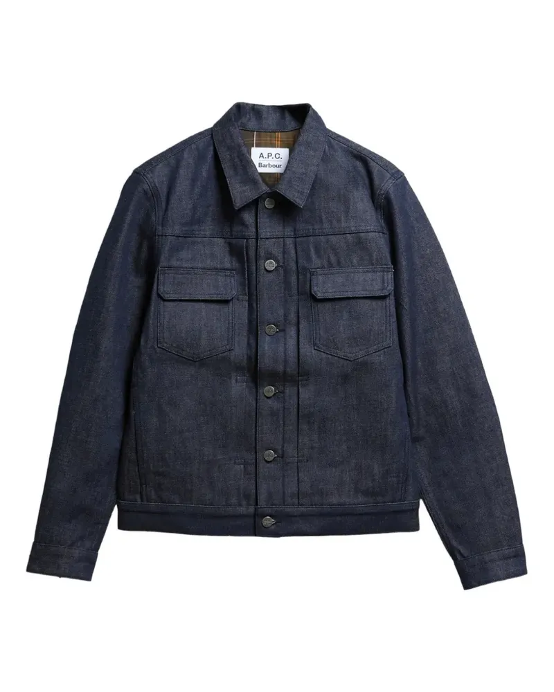 Barbour x A.P.C button-up jacket - Blau Blau