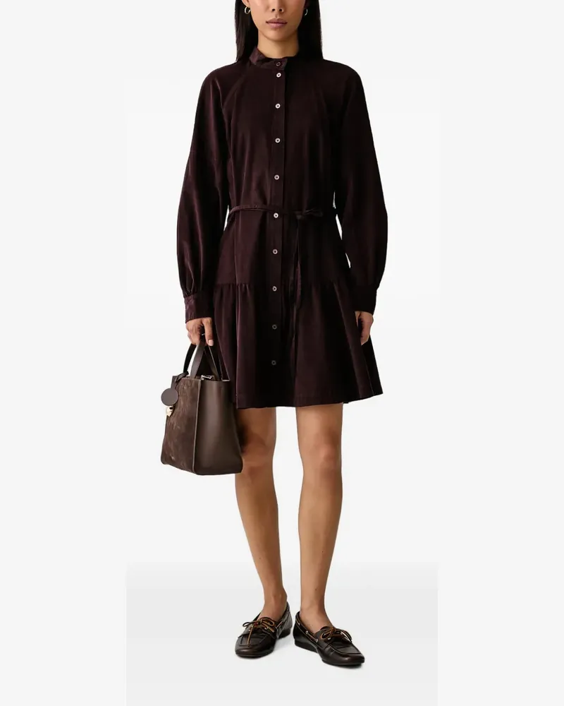 Marc O'Polo corduroy tiered mini dress - Violett Violett