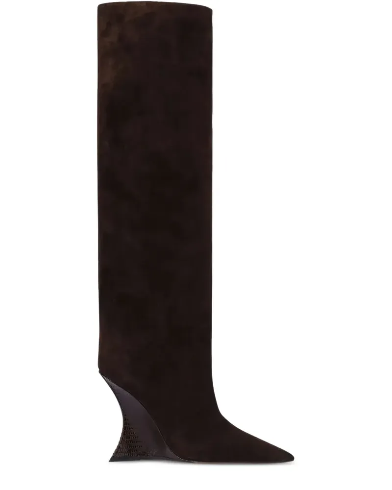 Paris Texas Nina Stiefel mit spitzer Kappe 105mm - Braun Braun