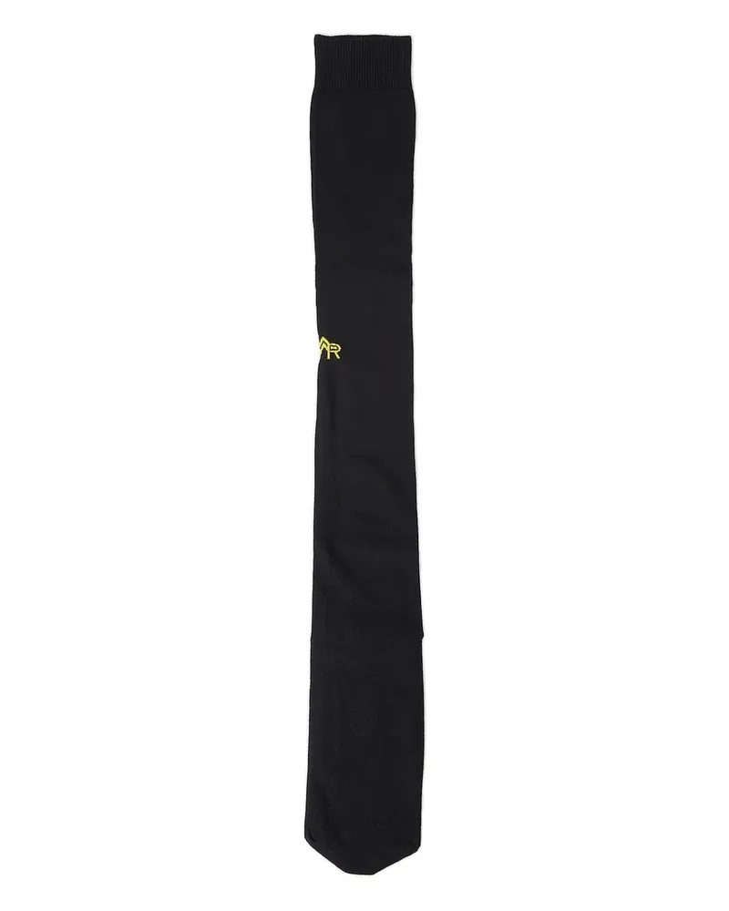 Meryll Rogge Gerippte Socken mit Logo - Schwarz Schwarz