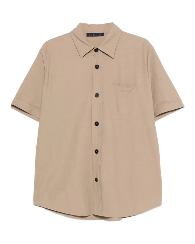 Harris Wharf London Summer button short-sleeve shirt - Nude Nude