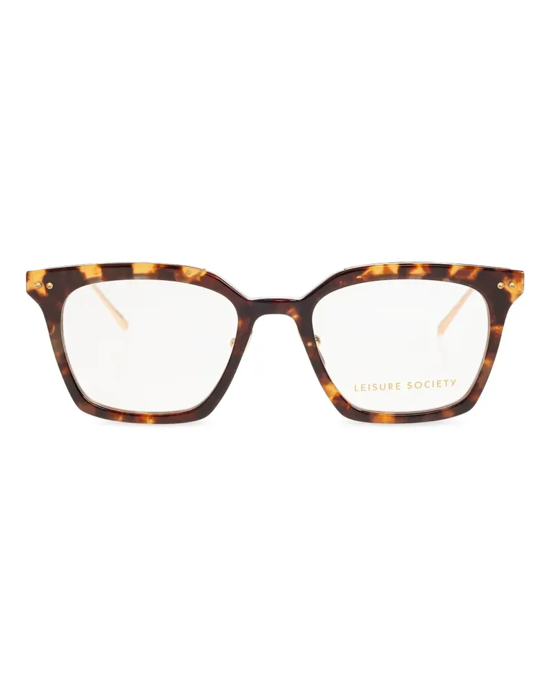 Leisure Society Thorsen tortoise square-frame sunglasses - Braun Braun