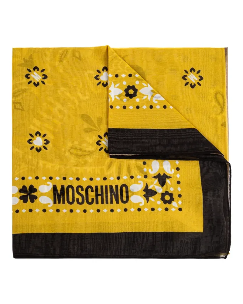 Moschino Quadratisches Tuch - Gelb Gelb