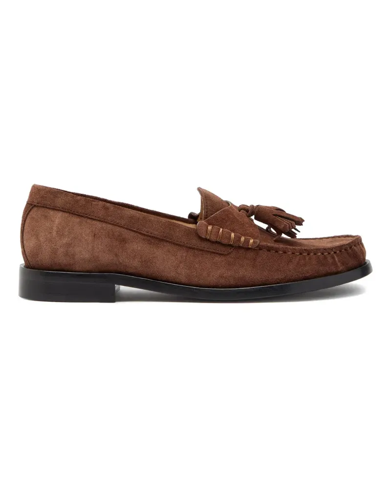 Stuart Weitzman Lottie tassel flats lofers - Braun Braun