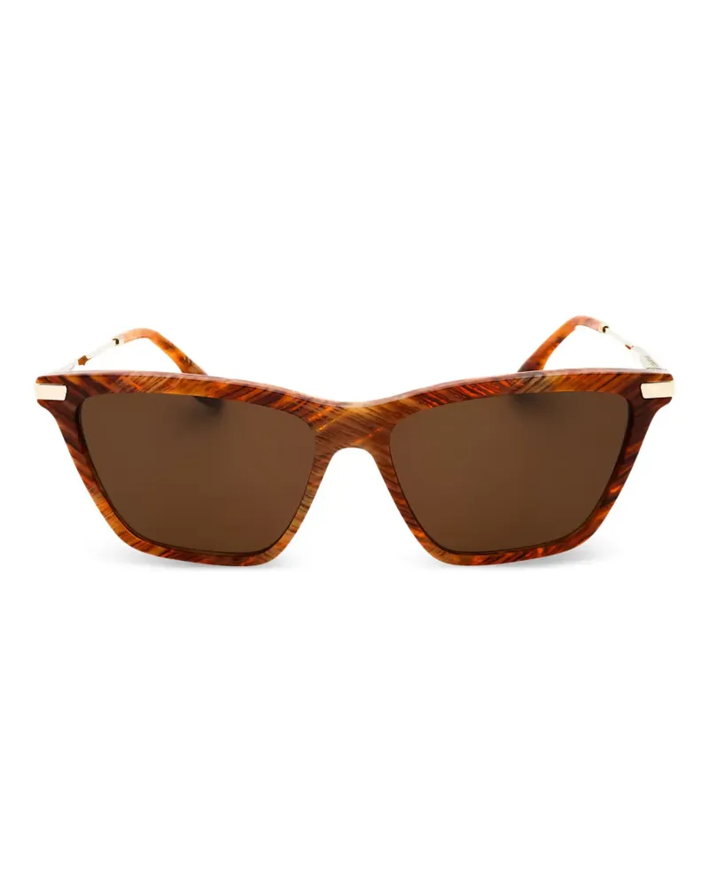 Victoria Beckham Sonnenbrille mit eckigem Gestell - Braun Braun