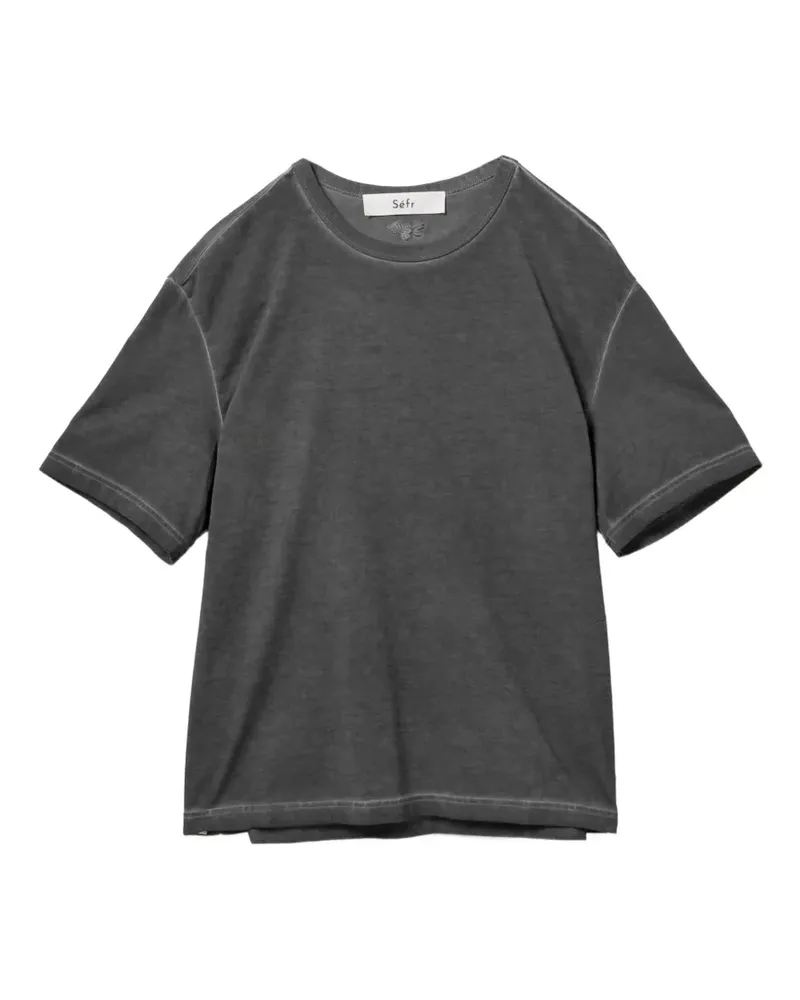 Séfr T-Shirt mit rundem Ausschnitt - Grau Grau