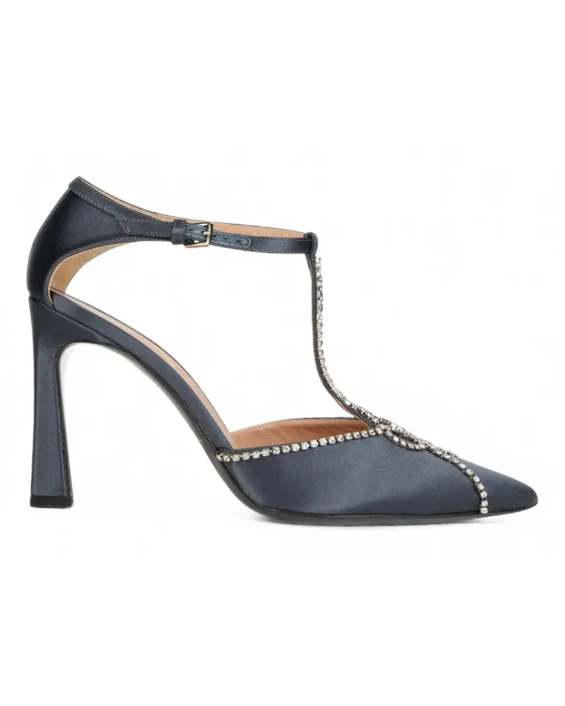 Alberta Ferretti Spitze Pumps mit Kristallen - Blau Blau