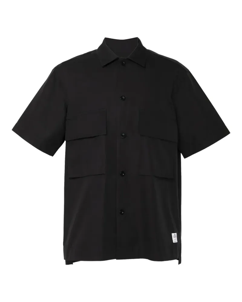 Sacai Hemd mit Brusttasche - Schwarz Schwarz