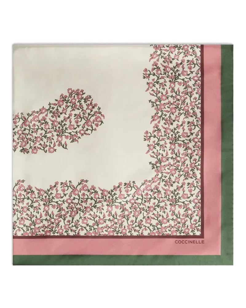 Coccinelle C-Me Schal mit Blumenprint - Nude Nude