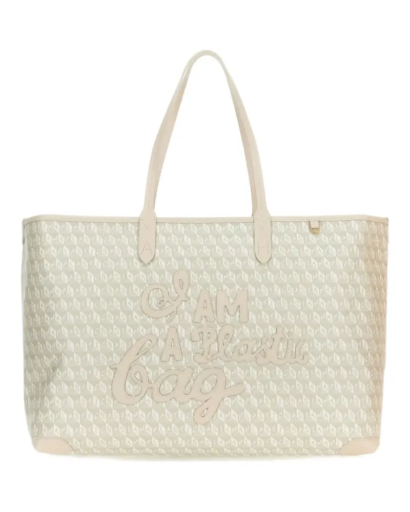 Anya Hindmarch Gemusterter Shopper - Nude Nude