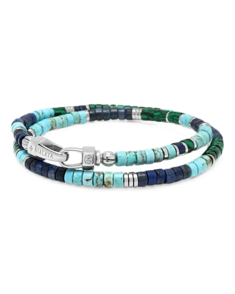 Nialaya Heishi Armbänder - Blau Blau