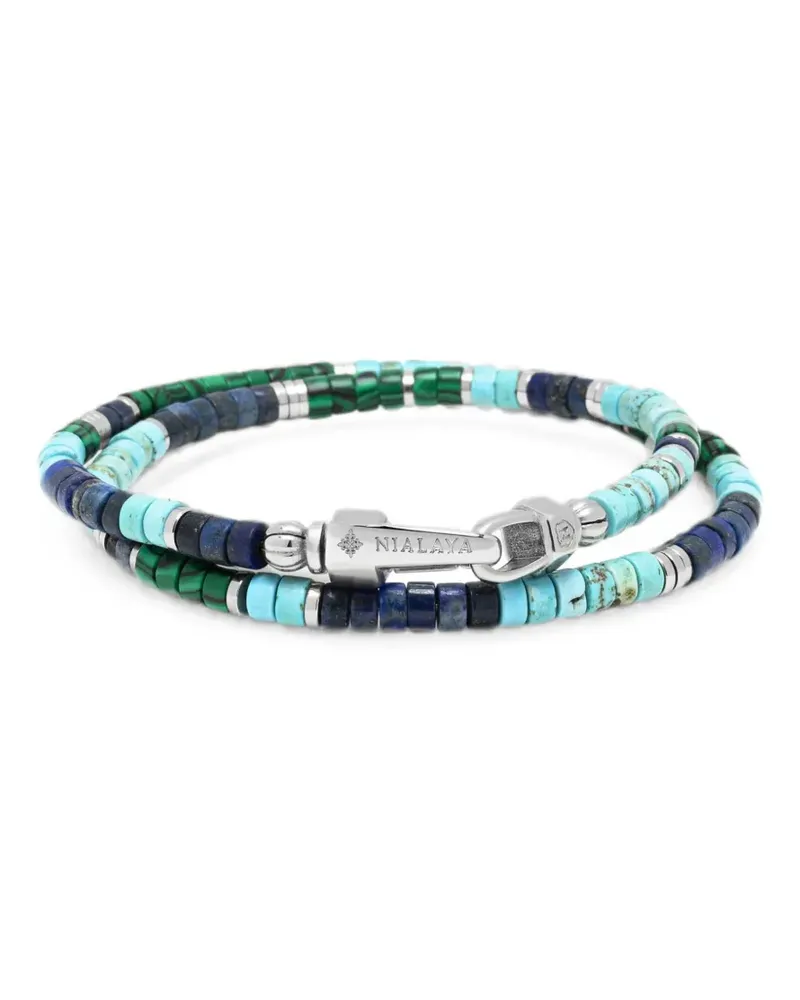 Nialaya Heishi Armbänder - Blau Blau