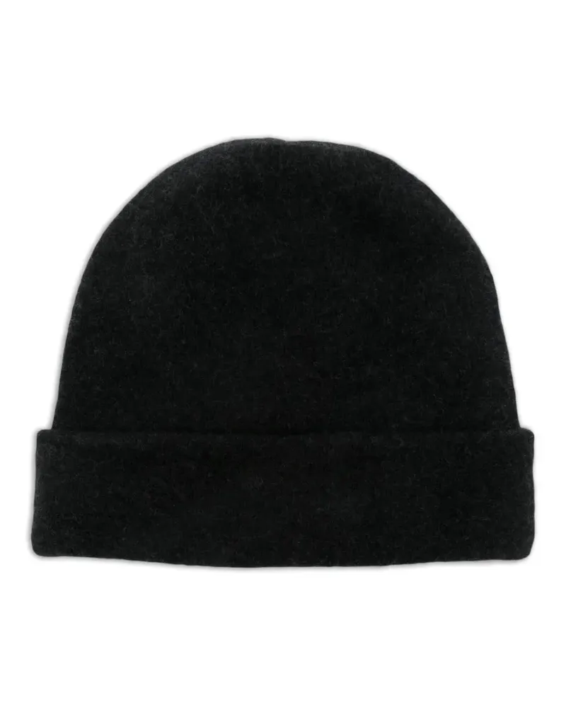 Isabel Benenato Beanie mit Umschlag - Schwarz Schwarz