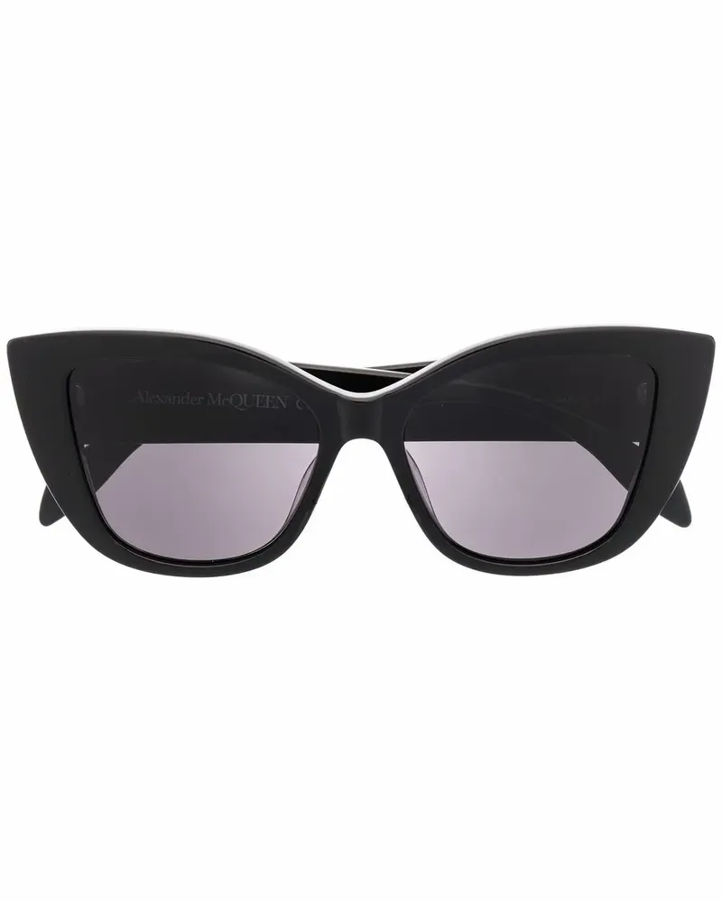 Alexander McQueen Sonnenbrille mit Cat-Eye-Gestell - Schwarz Schwarz