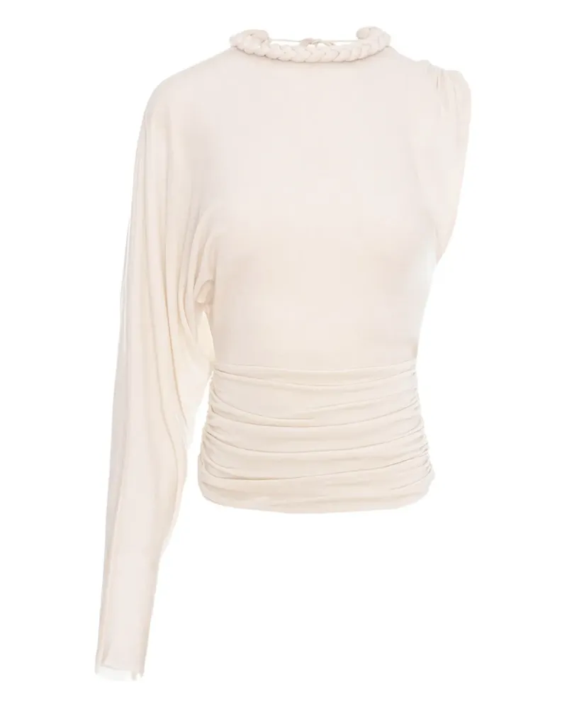 MANURÍ Didi Bluse mit geflochtenem Detail - Nude Nude