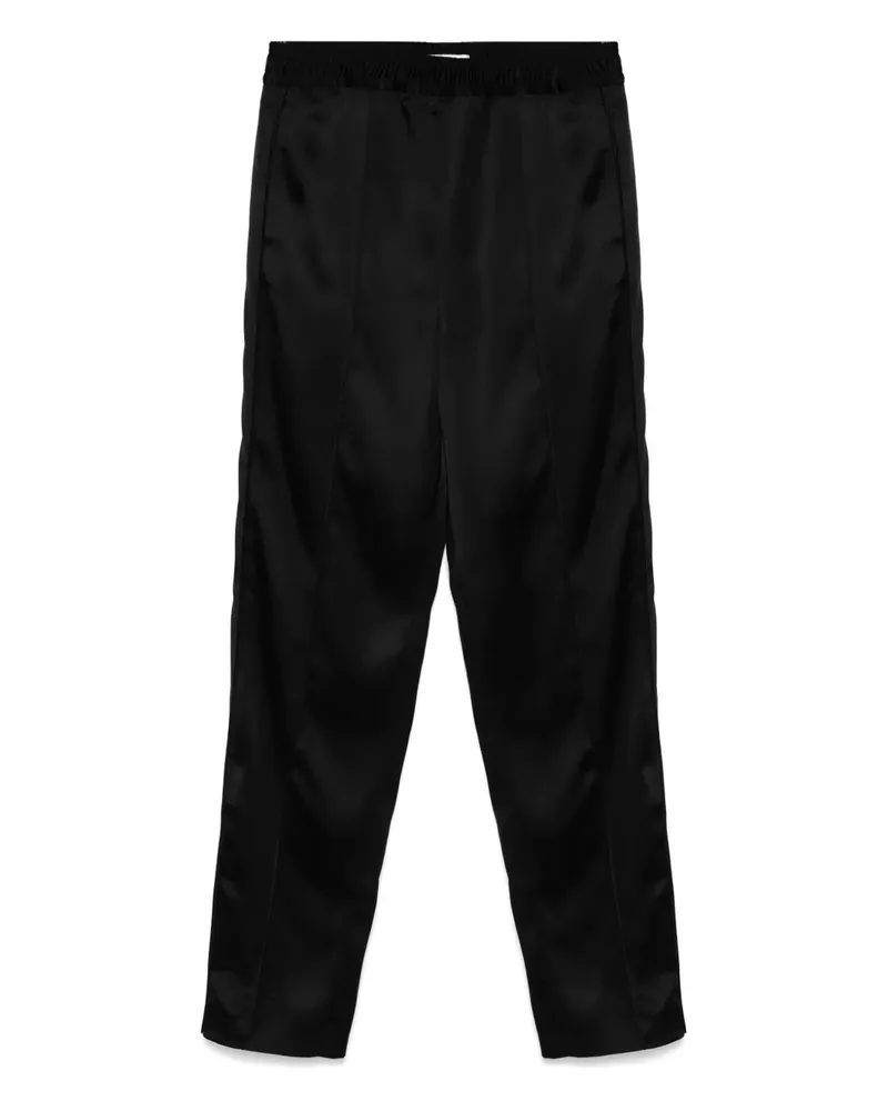 Jil Sander Hose mit Satineinsatz - Schwarz Schwarz