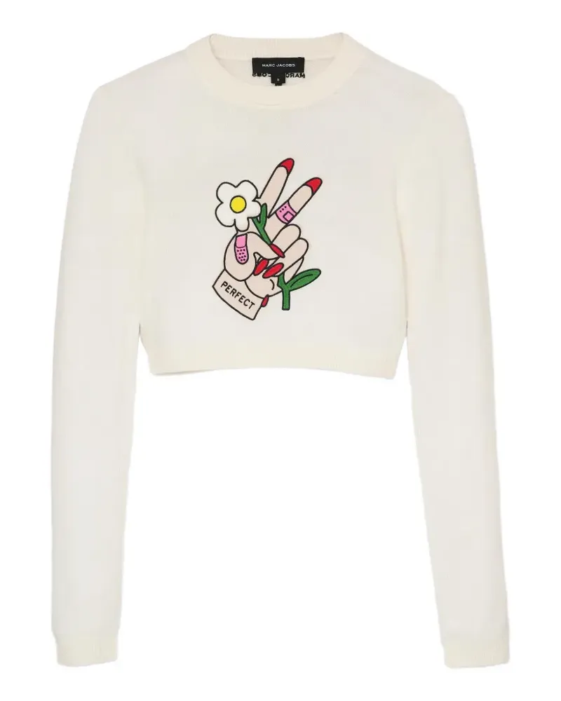 Marc Jacobs Pullover mit Tattoo-Stickerei - Weiß Weiß