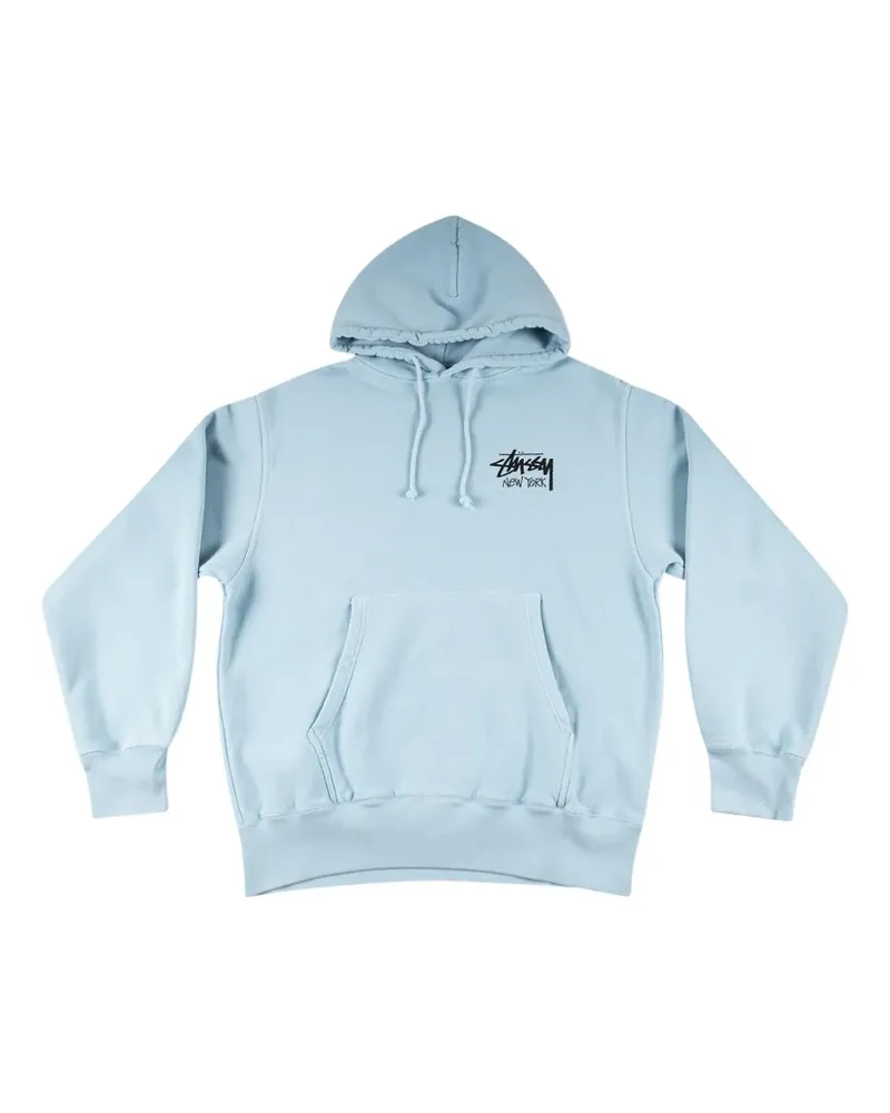 Stüssy graphic-print hoodie - Blau Blau
