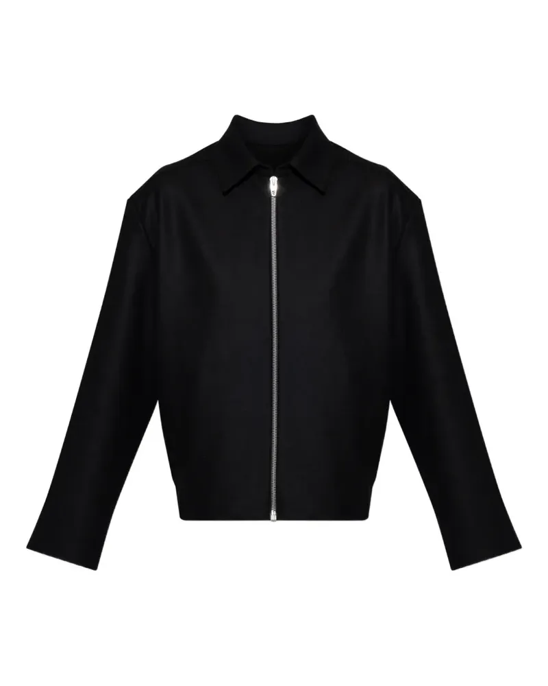 Jil Sander zip-up wool jacket - Schwarz Schwarz