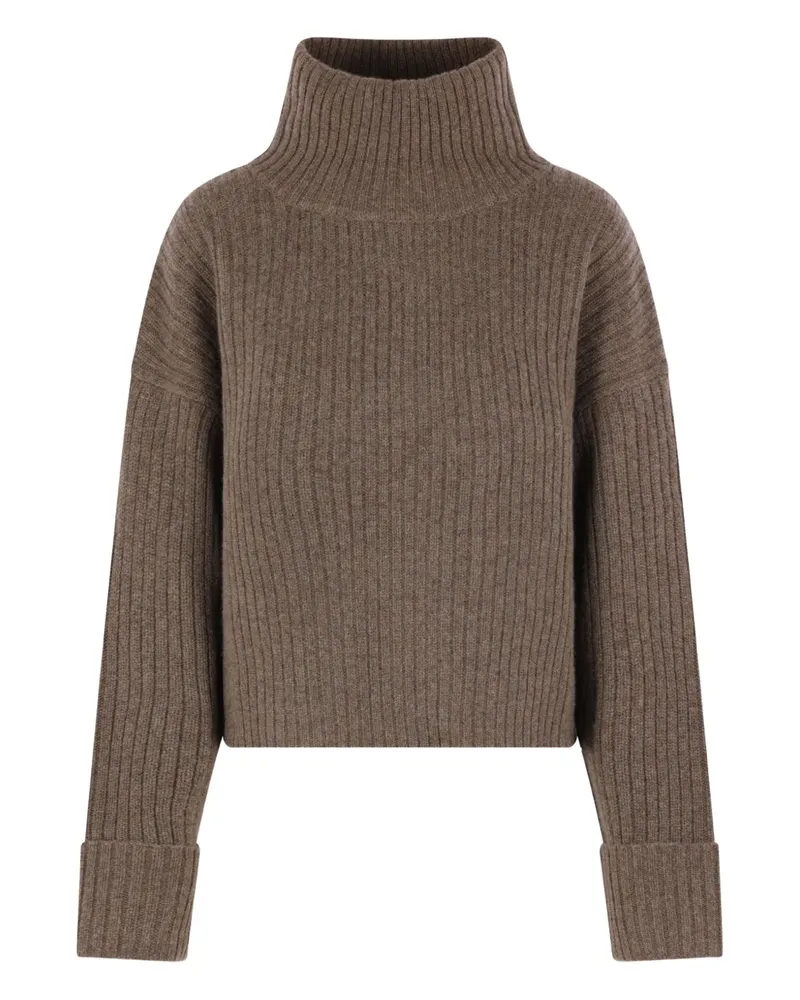 Le Kasha 1918 Gerippter Rollkragenpullover - Braun Braun