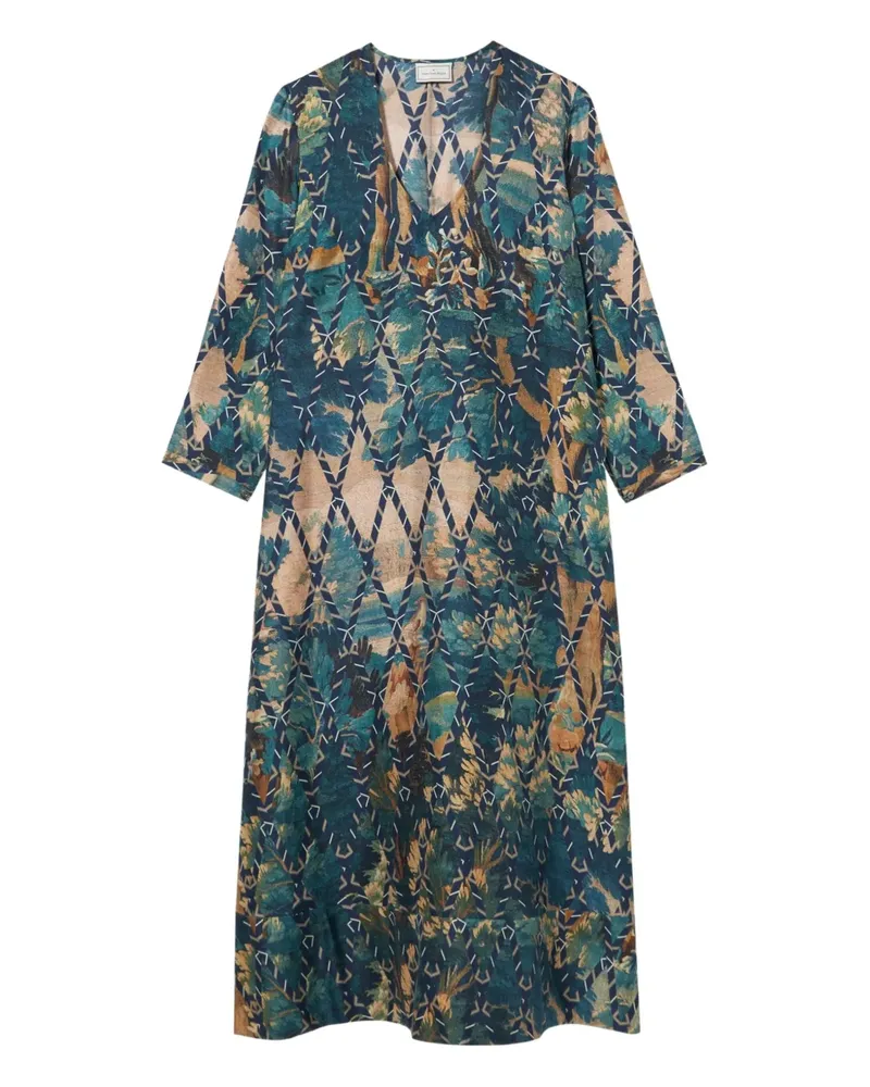 Pierre-Louis Mascia Cialda Kleid mit V-Ausschnitt - Blau Blau