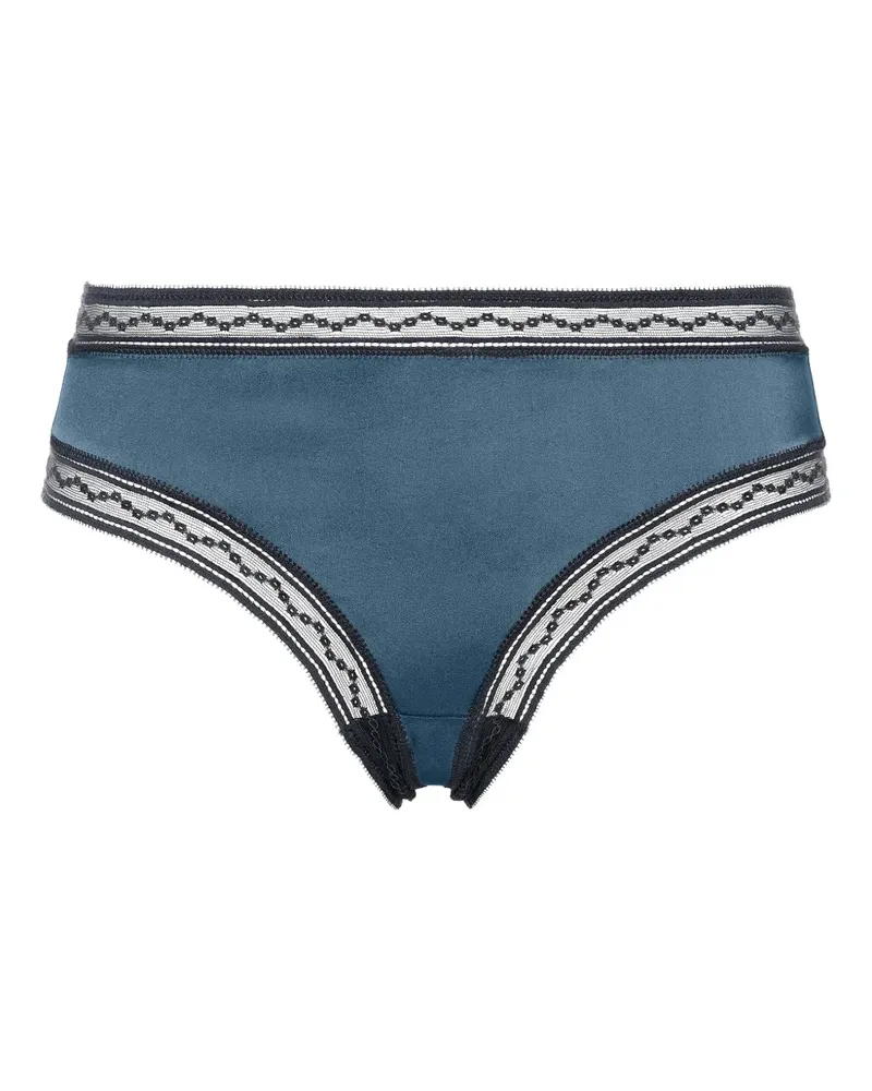 Eres Rêveur Tanga mit Spitzenbesatz - Blau Blau