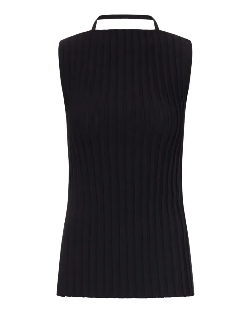 SPORTMAX ribbed top - Schwarz Schwarz